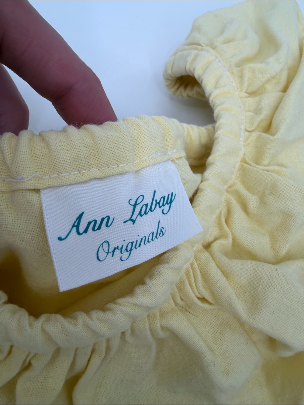 Ann Labay Originals Vintage Girls Yellow Geese Dress 3T 4T Cottagecore Ruffle - Picture 4 of 7